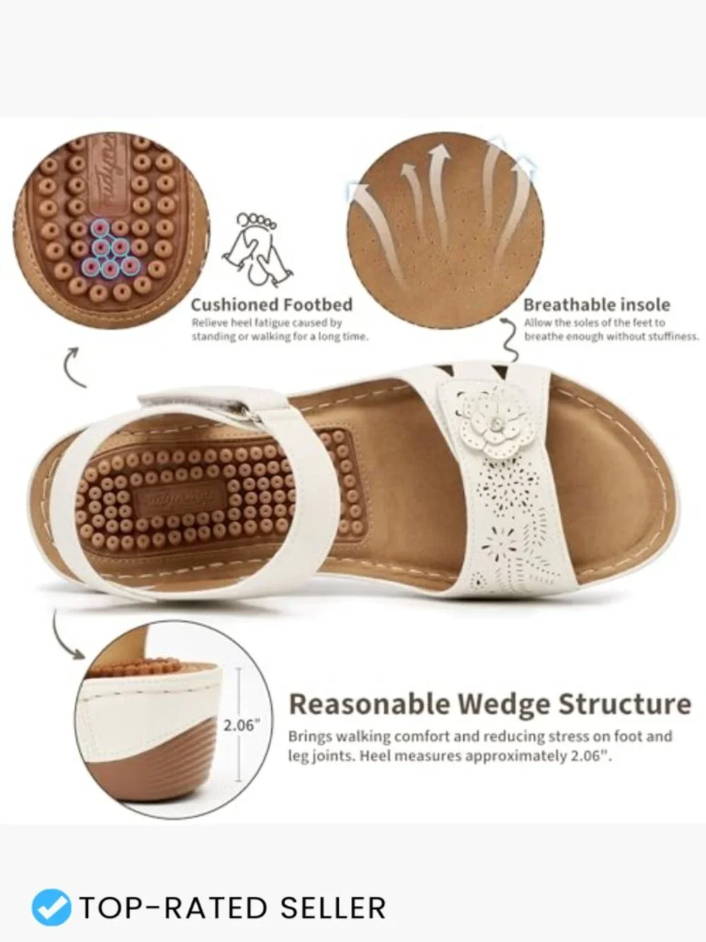 Womens Platform Wedge Sandals Comfortable Summer Dressy Casual Adjustable Strap